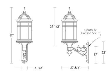 Hastings Lantern Wallmount